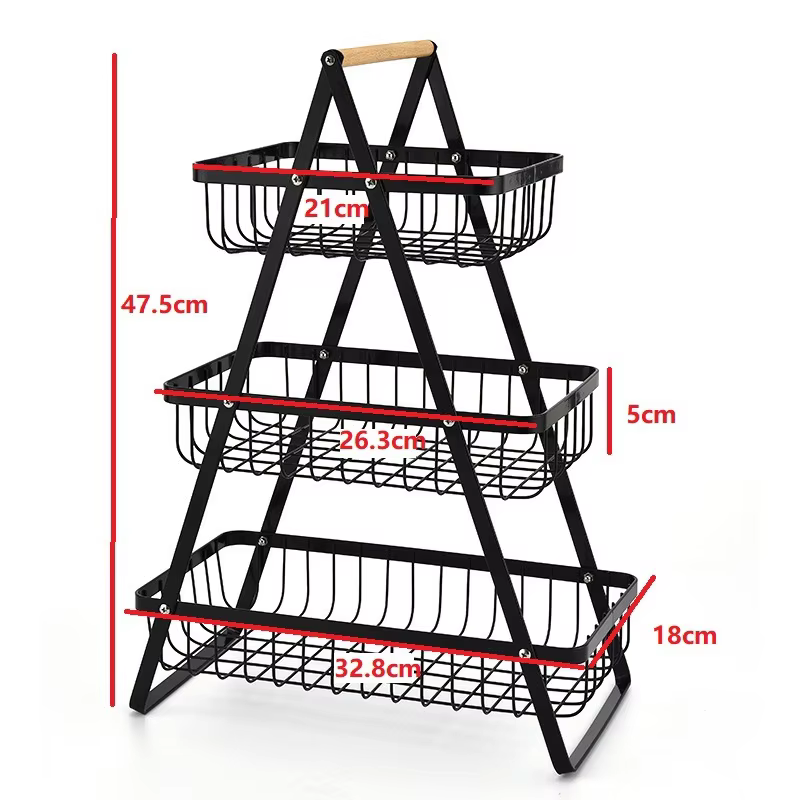 3 Lyar best Food rack-Black - Image 8